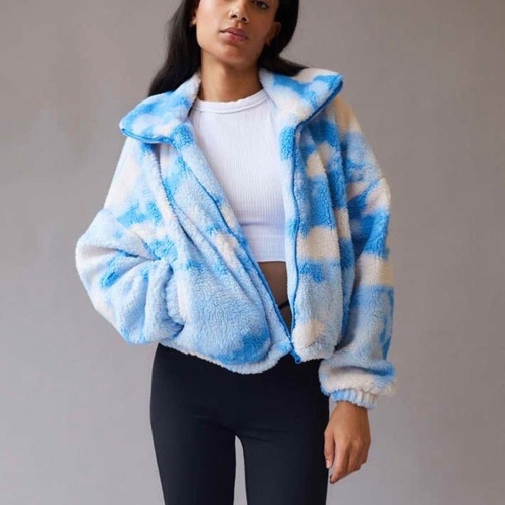 Urban Outfitters Olivia Print Sherpa Jacket